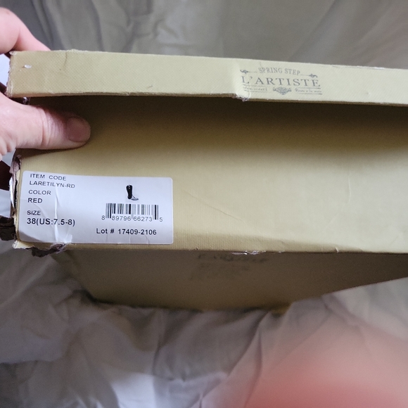 👗 Spring step L’Artise Laretilyn Red boots 7.5-8 US - Picture 10 of 12